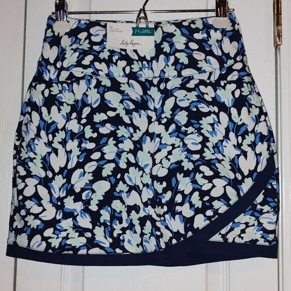 Lady Hagen Off to the Races 17" tummy control pull on wrap skort Sz XS NWT - Picture 1 of 11